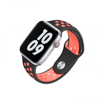 WIWU DUAL COLOR SPORT BAND WATCHBAND FOR IWATCH (38-40MM) - BLACK/RED