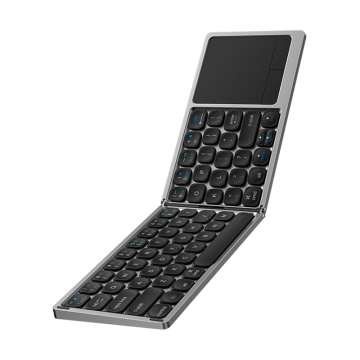 WIWU FOLDABLE TOUCHPAD KEYBOARD FOR WINDOWS/IOS/ANDROID - STEEL GREY