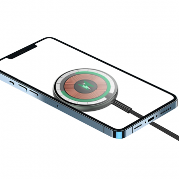 WIWU ULTRA-THIN MAGNETIC WIRELESS CHARGER - TRANSPARENT
