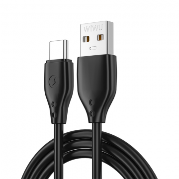 WIWU WI-C001 PIONEER USB TO TYPE-C CHARGING CABLE 2.4A 1M - BLACK