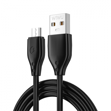 WIWU WI-C001 PIONEER USB TO MICRO CHARGING CABLE 2.4A 1M - BLACK