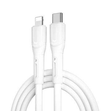WIWU WI-C005 ARMOR 20W PD TYPE-C TO LIGHTNING CHARGING CABLE 1M - WHITE