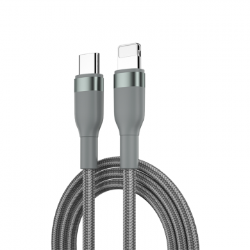WIWU WI-C017 CONCISE 30W TYPE-C TO LIGHTNING CHARGING CABLE 1.2M - GREY