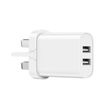 WIWU QUICK DUAL USB UK FAST CHARGER - WHITE
