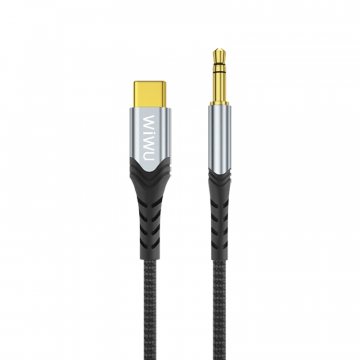 WIWU 3.5MM AUDIO STEREO CABLE TO TYPE-C - BLACK