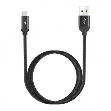 WIWU YZ-104 ATOM TYPE-C CHARGING & SYNC CABLE 2.4A 1200MM - BLACK