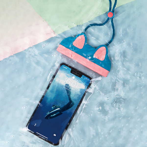 WIWU KITTY WATERPROOF BAG FOR MOBILE PHONE - BLUE